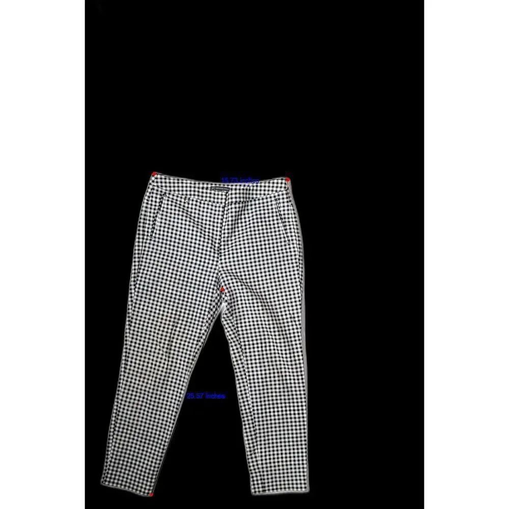 Adrianna Papell Trousers Black and White Plaid Size 12 - Picture 7 of 7